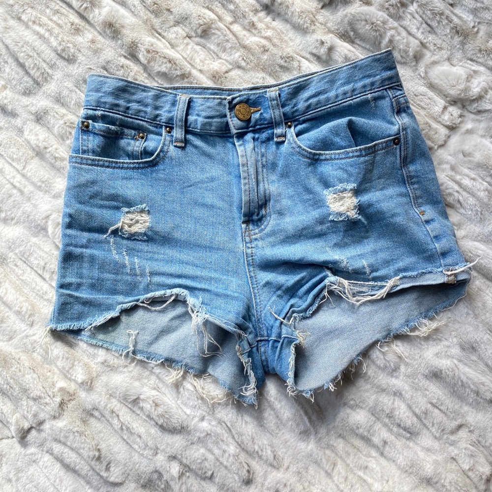 BDG High Waisted Denim Cutoff Shorts